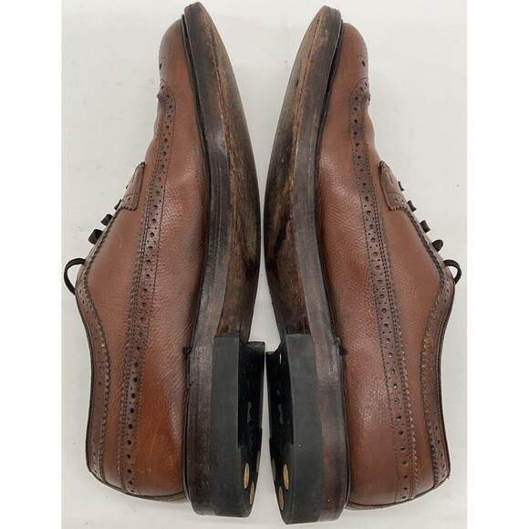 Hanover LB Sheppard Signatures 2312 Brown Leather Wingtip Shoes Size 8.5 E/C - Picture 5 of 10